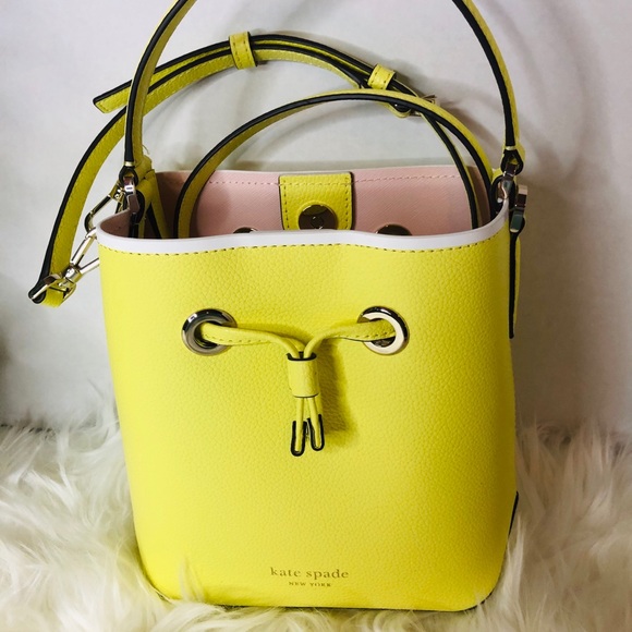 kate spade yellow bucket bag
